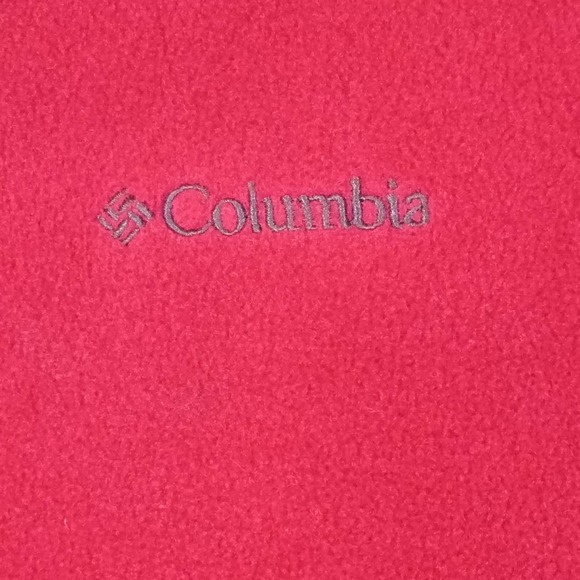 Columbia Fleece Vest Men's XXL Red Full Zip Pockets Outdoor Layer - Picture 3 of 10